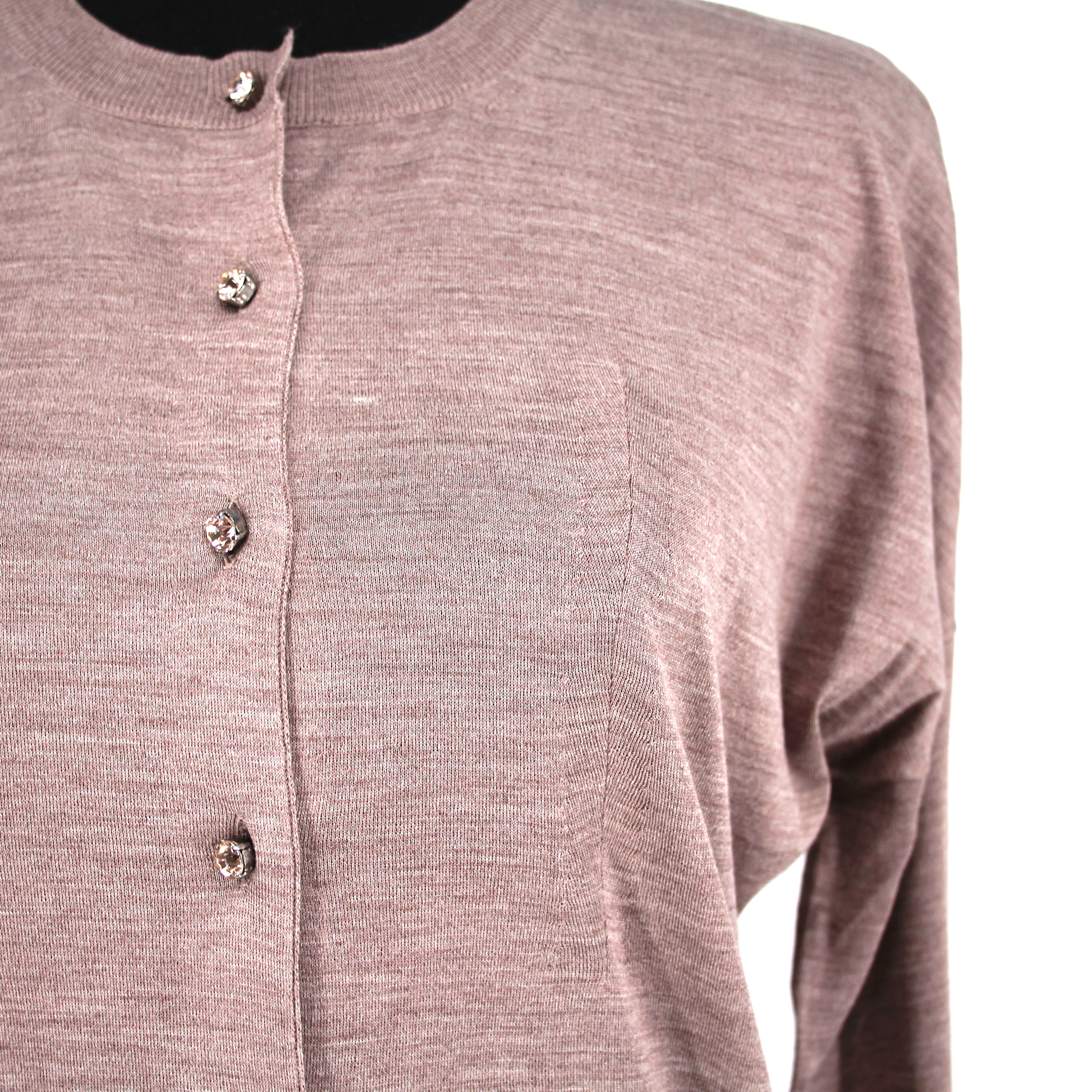 Louis Vuitton Brown Silk Gemstone Buttons Cardigan Sweater – The