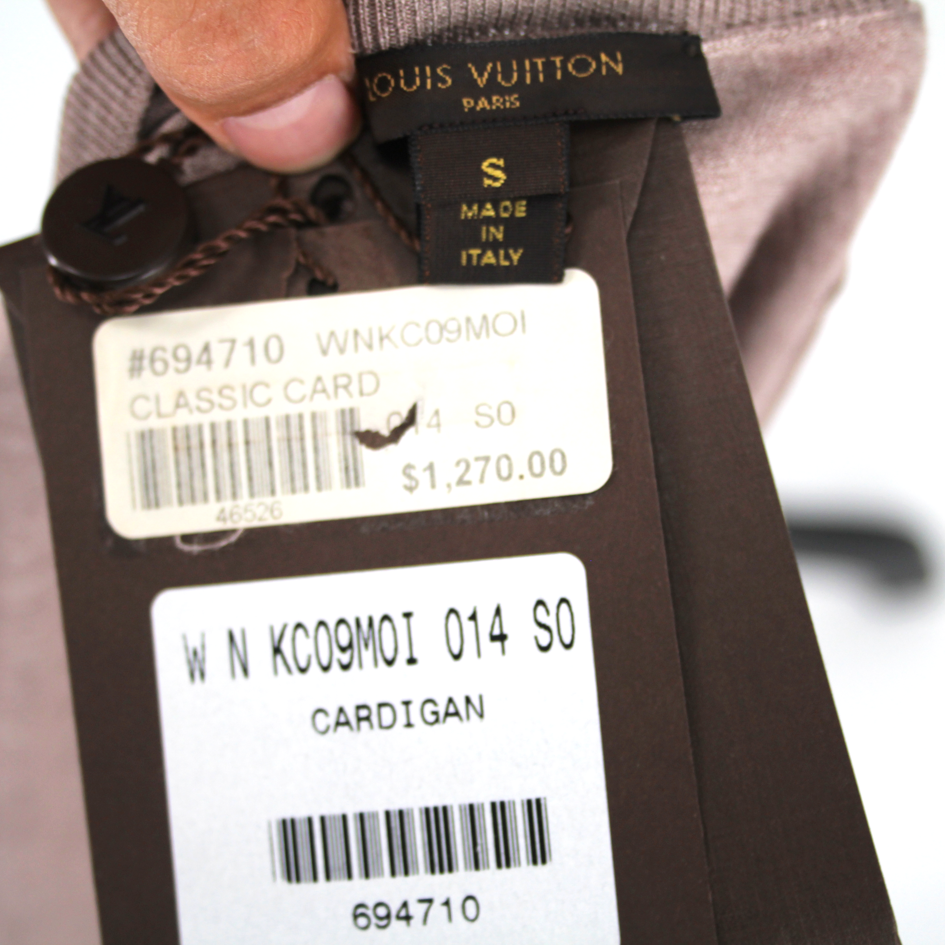Louis Vuitton Brown Silk Gemstone Buttons Cardigan Sweater – The Closet New  York
