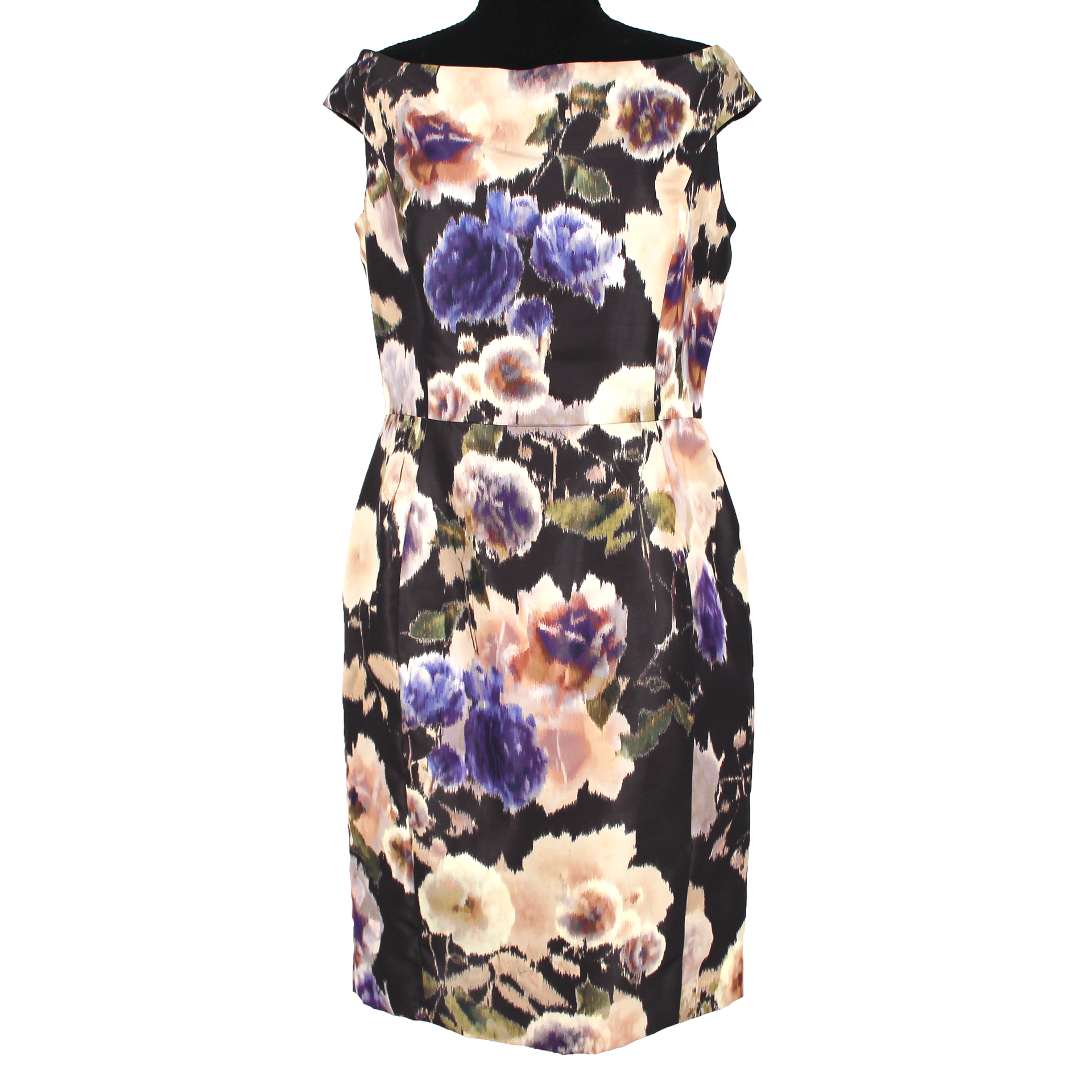 Dior Silk Floral Abstract Multicolor Sleeveless Boat Neck Dress – The  Closet New York