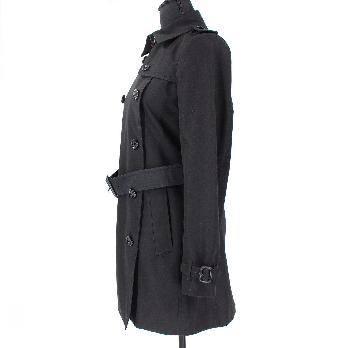Burberry Black Double Breasted Trench