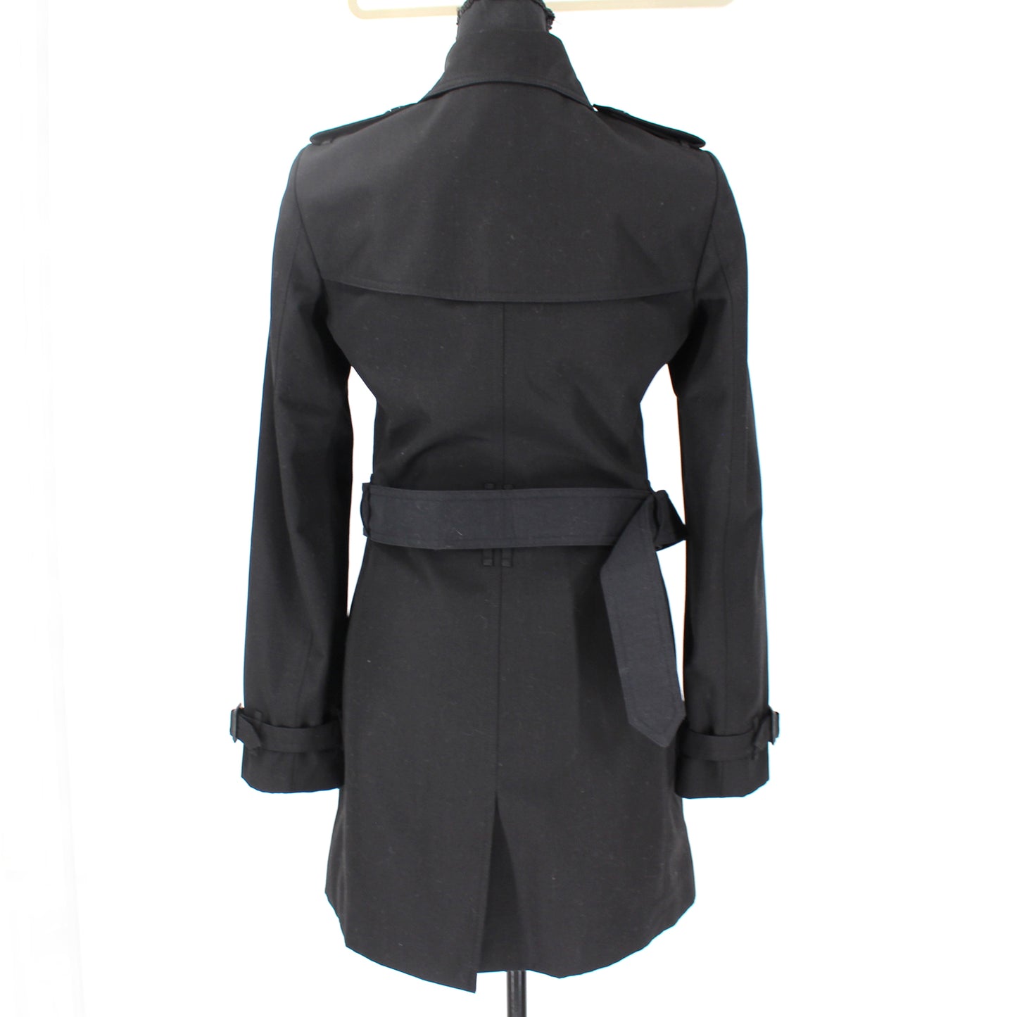 Burberry Black Double Breasted Trench