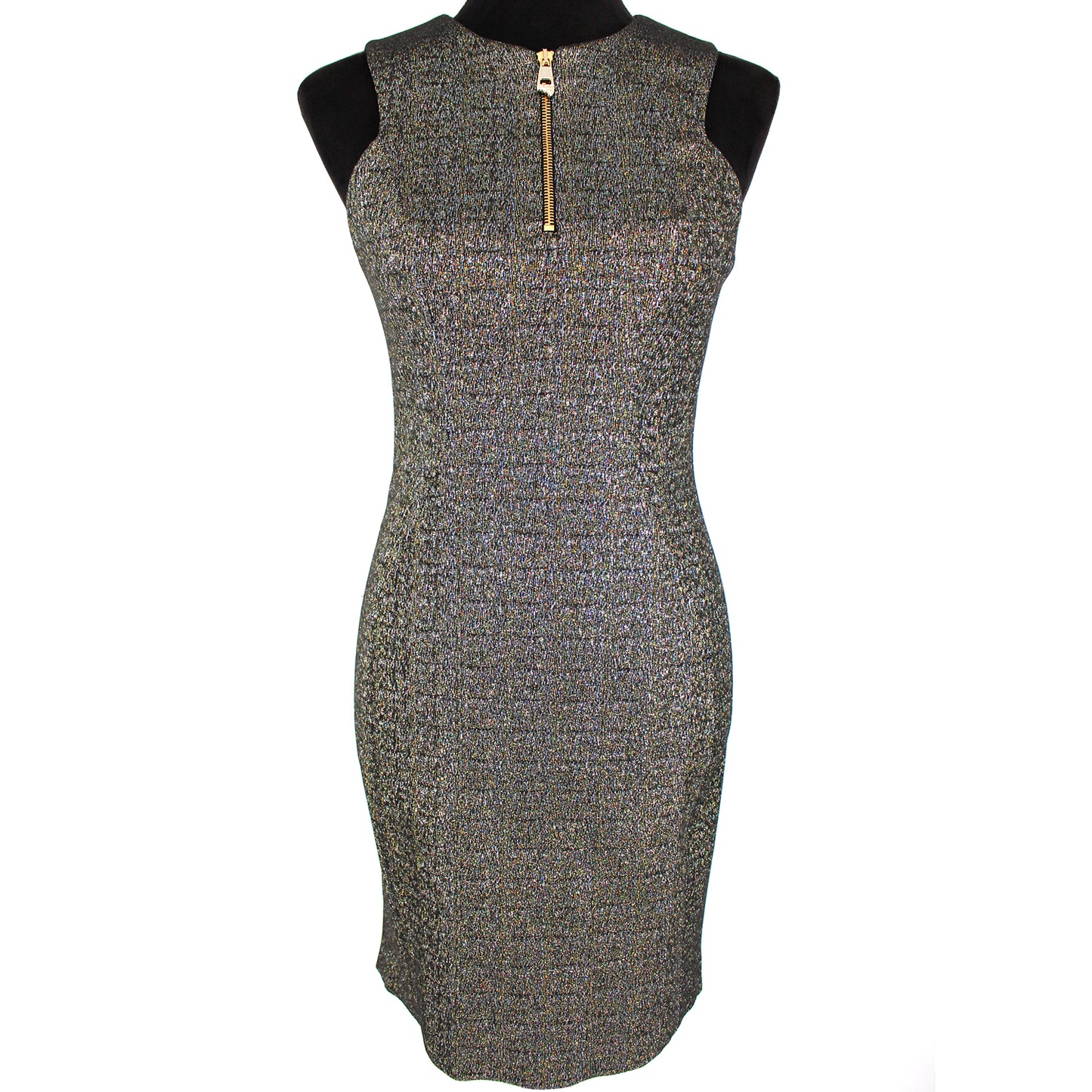 NWT Versace Collection Metallic Zip Front Dress 42