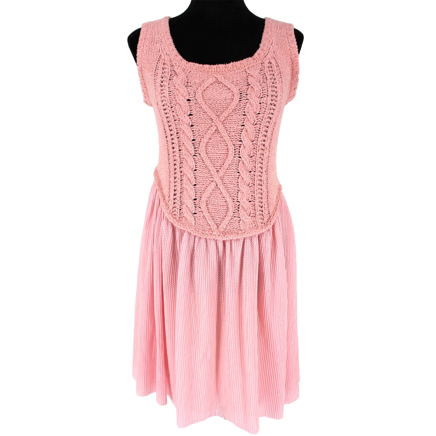 NWT Boutique Moschino Pink Cable Knit Dress Size 6