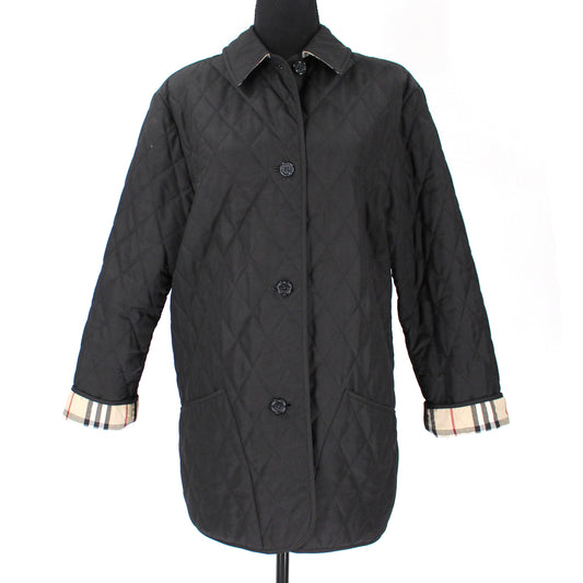 Burberry Quilted Nova Check Lined Coat