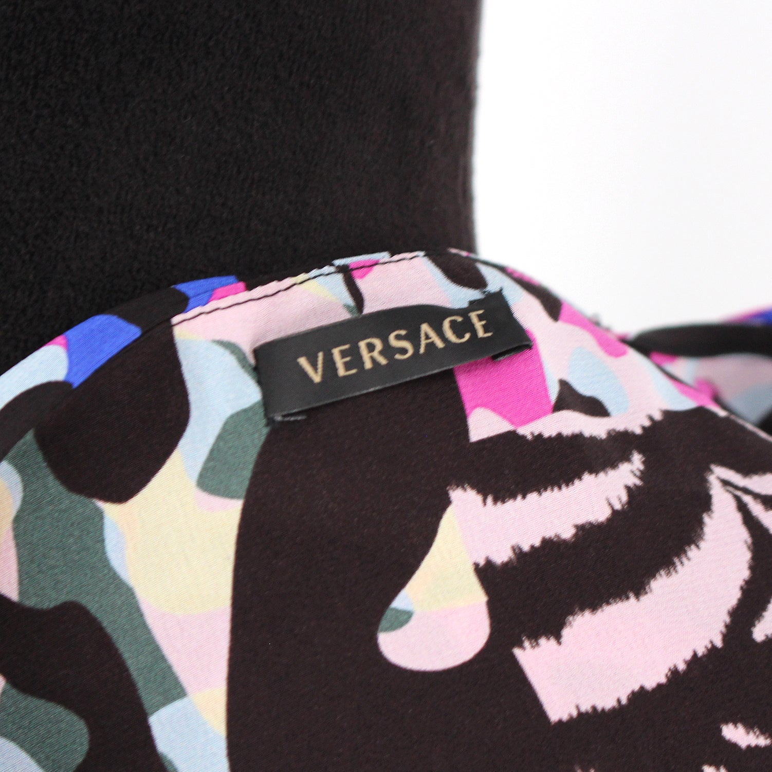 Versace Silk Vibrant Animal Print T-Shirt Dress (Multicolor) – The