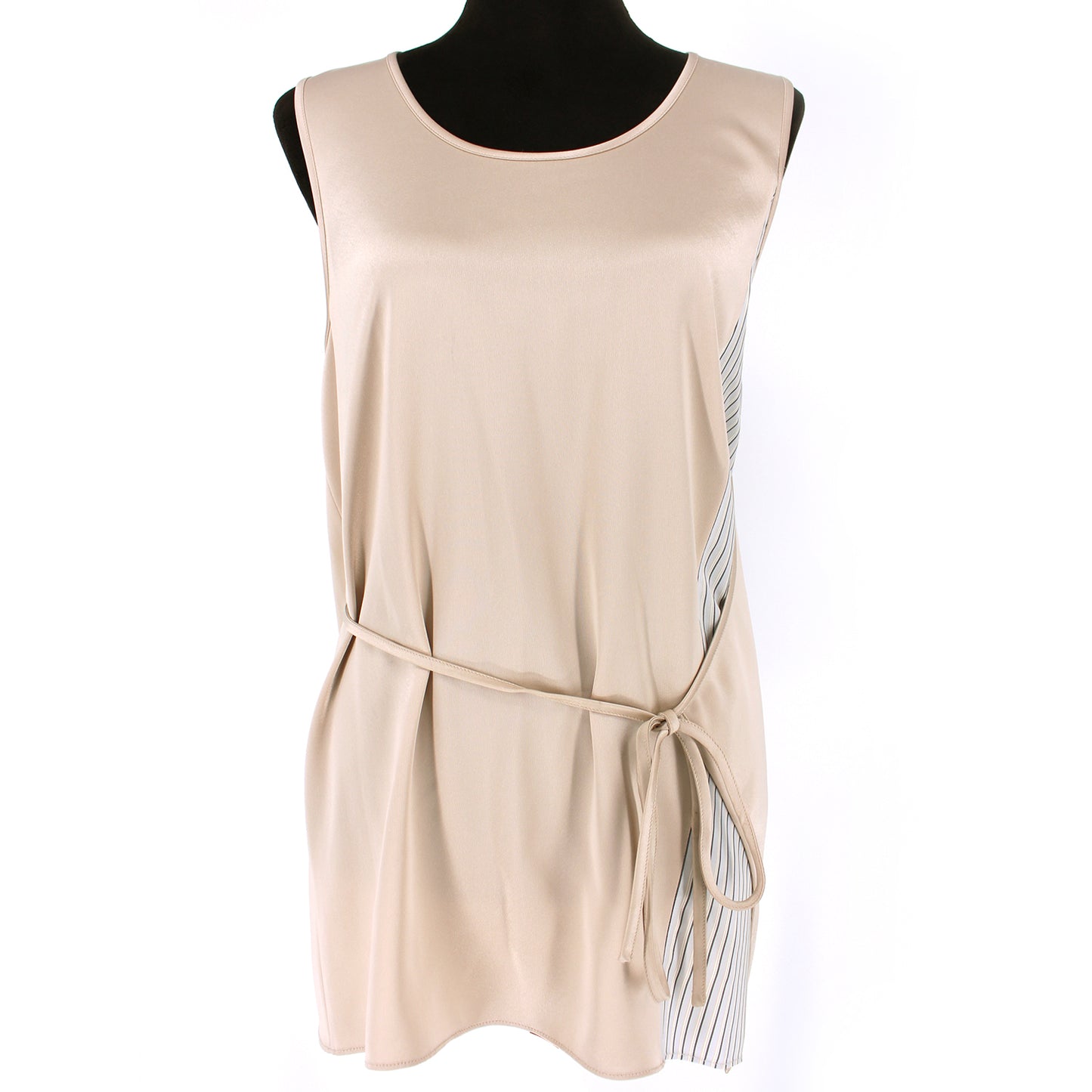 T Alexander Wang Champagne Stripe Sleeveless Tank Top 