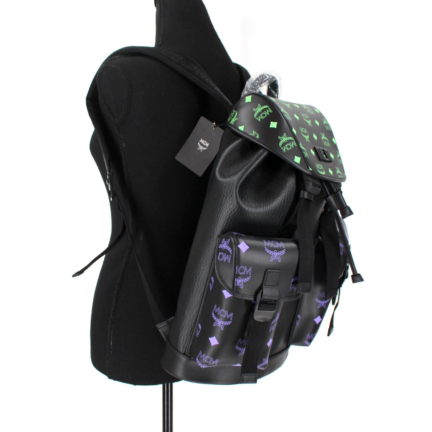 MCM Brandenburg Splash Leather Backpack