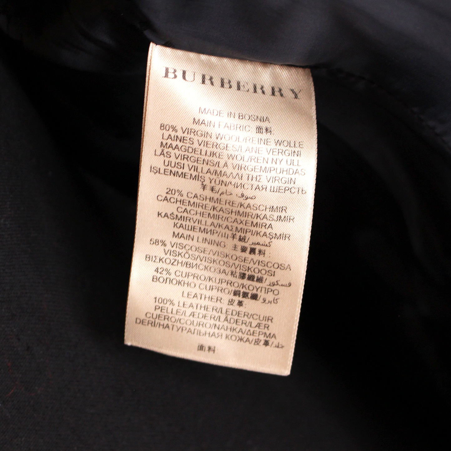 Burberry Wool Cashmere Peacoat