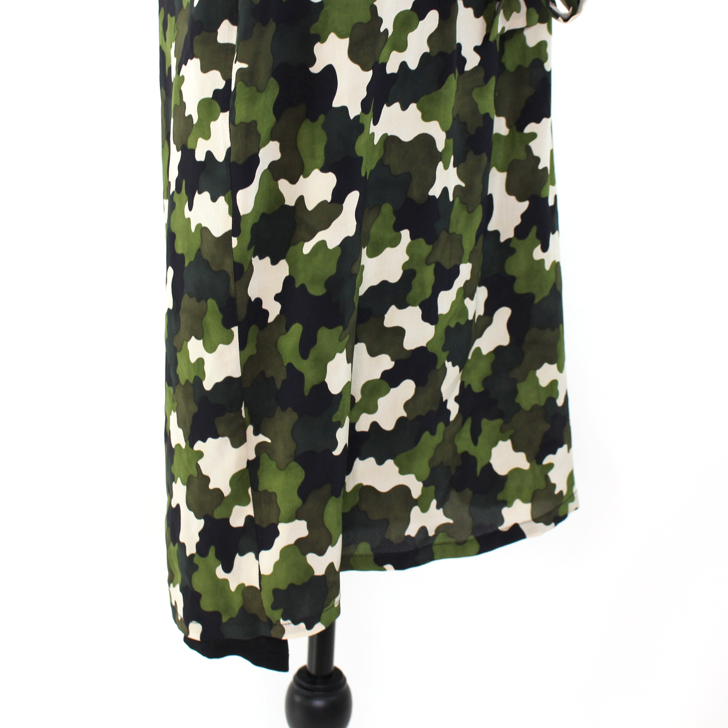 Prada Silk Camouflage Belted Dress