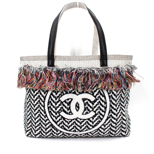 Chanel Fringe Beach Tote with Towel